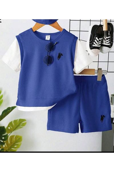 Calisa Αγόρι κοντομάνικο πουκάμισο Tshirt Κοντό σορτς γιορτινό κοστούμι Ρούχα