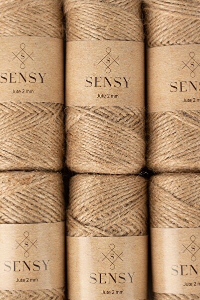 SENSY Premium Jüt Ip 100 Metre Hasır Ip Kırnap Ip Süsleme Ipi Kendir Ipi Jüt Ipi