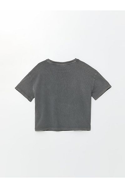 LC Waikiki LCW Girl - Crew Neck Printed Short Sleeve T-Shirt