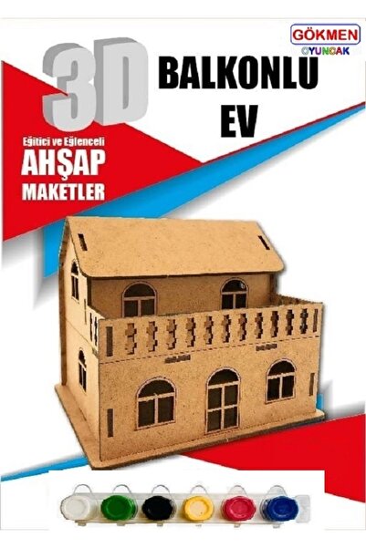 Gökmen Oyuncak Ahşap 3d Maket (AKRİLİK BOYA HEDİYELİDİR)