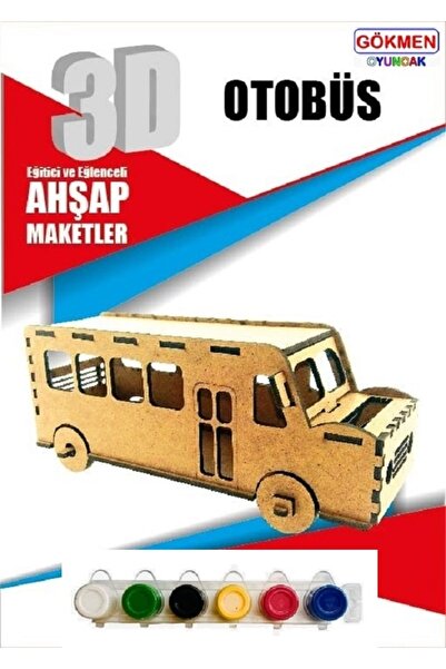 Gökmen Oyuncak Ahşap 3d Maket (AKRİLİK BOYA HEDİYELİDİR)