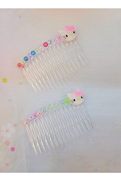 GÜLPEŞE 2 piese Hello Kitty cataramă pieptene transparentă Lmr1120