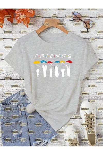 aynewmoda Friends F.R.I.E.N.D.S Printed Oversize T-Shirt