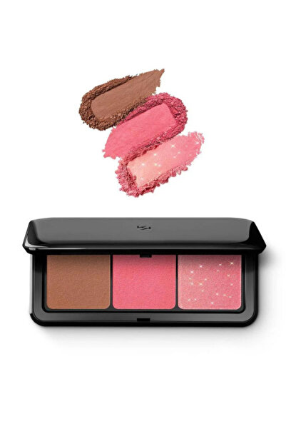 Kiko Mat ve metalik yüzeylerde 1 bronzlaştırıcı ve 2 allık içeren yüz paleti