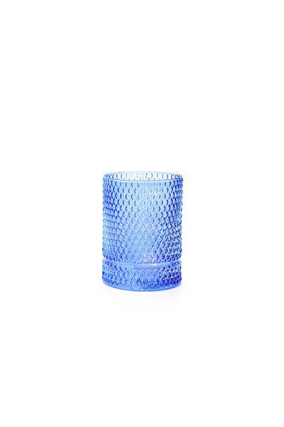 Missi Стъклена ваза/поставка за свещ Saxe Blue Diamond (14 см)