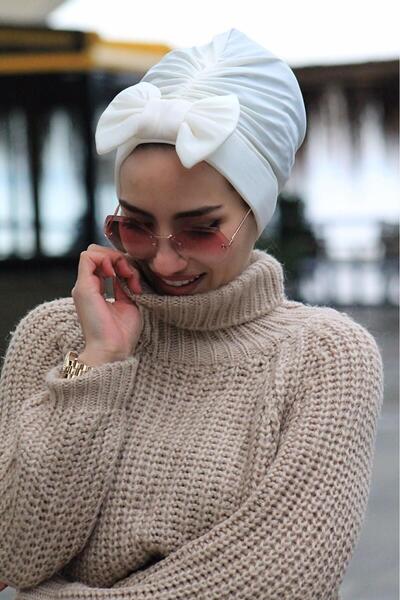 merveninbutiği Fiyonklu Çapraz Çift Yönlü Kullanılanilir Bone