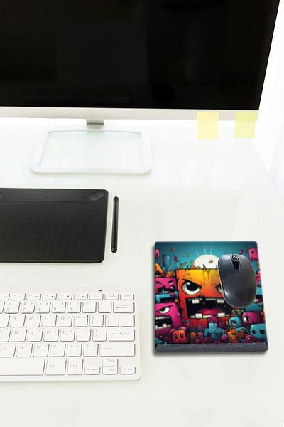 Decorita Mouse Pad din sticlă Little Cute Monsters - 18cm X 22cm