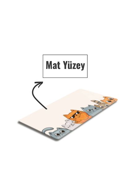 Decorita Mouse Pad din sticlă Cool Cats - tăiat lat 40 cm X 80 cm