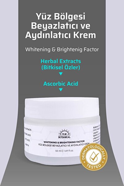 TİJE BOTANİCAL Yüz Bölgesi Beyazlatıcı ve Aydınlatıcı Krem - 50 ml - Whitenin...
