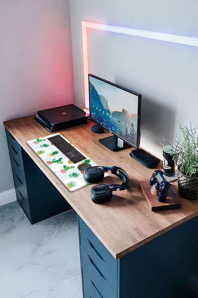 Decorita Mouse Pad din sticlă Cactus Design - Mare 40cm X 80cm