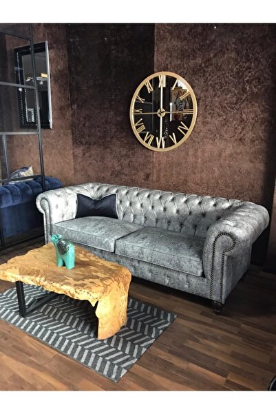 3A Mobilya Degrade Nubuk Chesterfield Kanepe