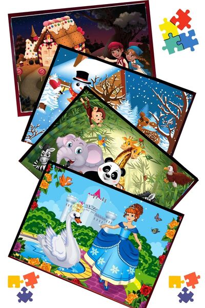 Toyspark Puzzle-24 Parça 3 Lü Set- 3 Yaş Puzzle