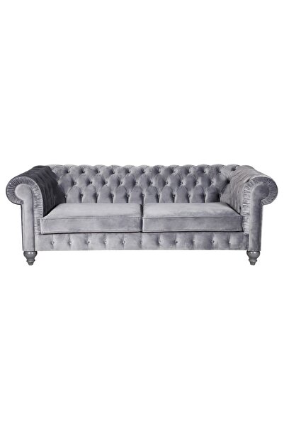 3A Mobilya New Grey Chesterfield 230X90X80 CM