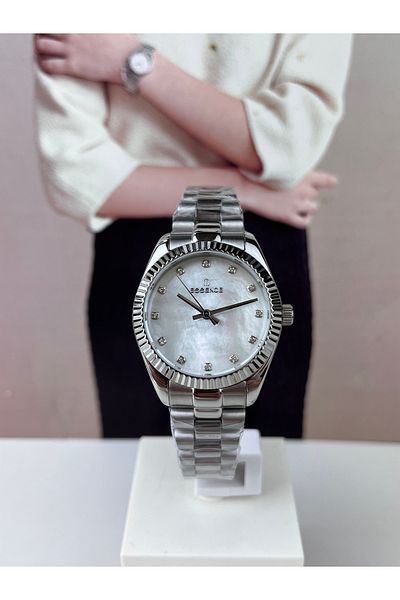 Essence 5 ATM Waterproof Silver Women's Wristwatch - 2 Years Warranty