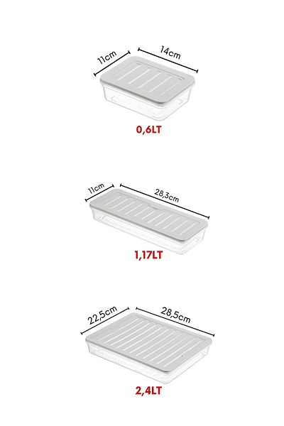 NY HOME Set of 7 Freshbox - Cream Storage Container Suitable for Microwave and Diffraction