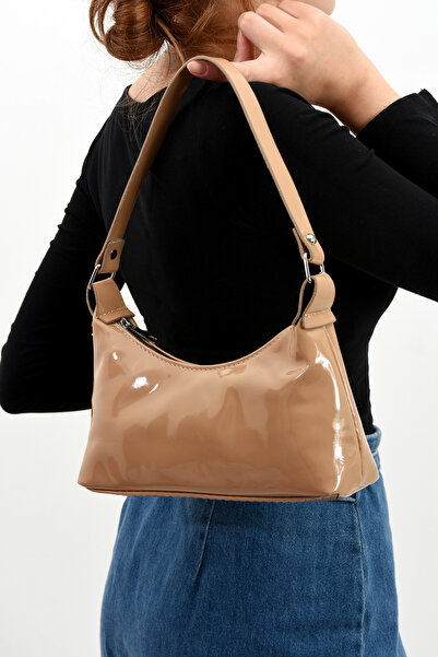 ESTUTE Γυναικεία τσάντα ώμου λουστρίνι