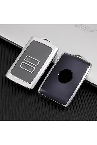 YıldızTuning Husa Cheie Dacia Duster Husa Lux Card Culoare Argintie