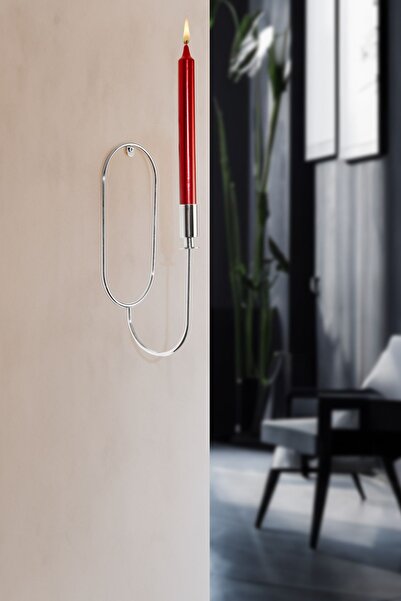 mba decor metal bending art Elips Duvar Şamdanı Metal Tekli Şamdan Mumluk Dek...