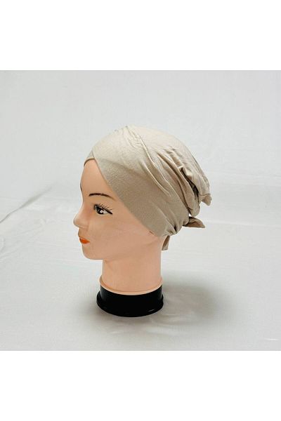 AWAM SILK Closed Top Cross Lace Hijab Combed Cotton Bonnet