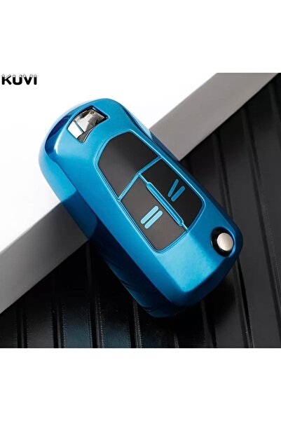 YıldızTuning Калъф за ключ за Опел Вектра Ц, син цвят