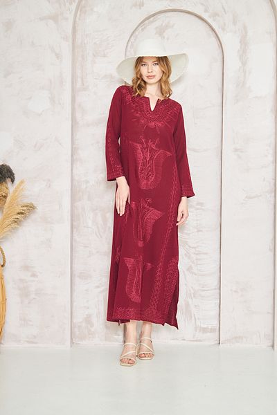 Ersperto Laleli Patterned - Rochie din pânză Buldan, brodata manual
