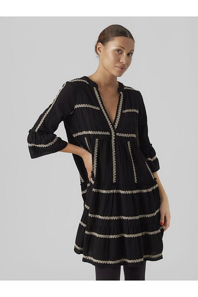 Vero Moda Tunika-Oberteil VMDICTHE 3/4 ÇİZGİLİ EMB TUNİK WVN