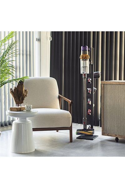 thorqtech حامل مكنسة كهربائية عمودي متوافق مع موديلات Dyson V15 - V12 - V11 - V10 - V8