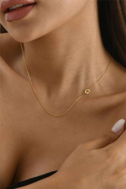 Minamis Silver 925 Ayar Gümüş G Harfi Bayan Köprücük Kolye