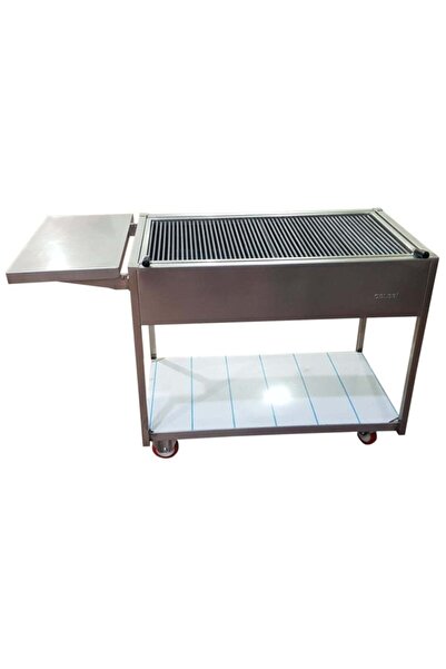 Çelebi Endüstriyel Mutfak Tekerlekli Profesyonel Mangal Modeli - Paslanmaz Çelik