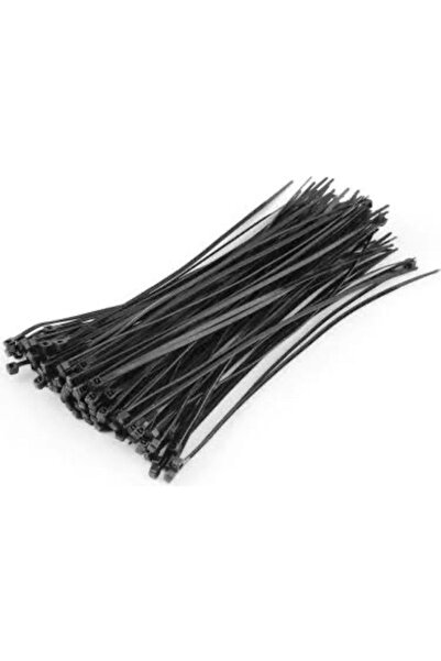 Kst 20cm 2,5mm Siyah Kablo Bağı Sertifikalı Sağlam Cırt Kelepçe 100 Adet