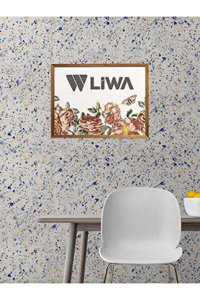 LİWA Canlı Sıva / Ipek Sıva /dekoratif Sıva /duvar Sarı/lacıvert Bl-sl