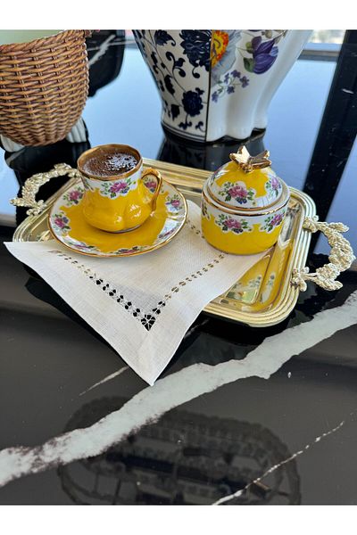 Hatice sakallı design 1 șervețel de prezentare pentru cocktail, model antic, lucrat manual