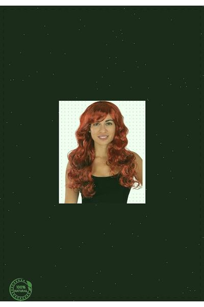 OMZ Red Colored Party Wig with Bangs - Boys' Educational Montessori Toys