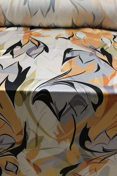 SARDO KUMAŞ Watercolor Pattern Digital Printed Satin Fabric Double Width 1.50 Cm