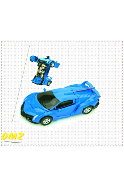 OMZ Mavi Lamborghini Çek Bırak Robota Dönüşen Araba Egitici Kız Erkek Cocuk O...