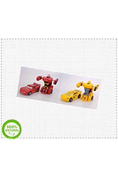 OMZ 2 Adet Birlikte Robota Dönüşen Çek Bırak Die Cast Araba Kız Cocuk Erkek C...