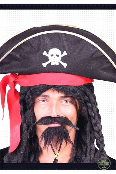 OMZ Captain Jack Fabric Pirate Hat - Adult and Children's Toy