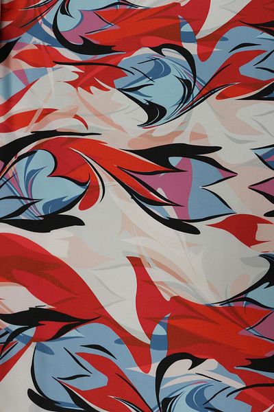 SARDO KUMAŞ Watercolor Pattern Digital Printed Satin Fabric Double Width 1.50 Cm