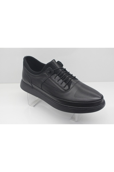 Tardelli 4390 Siyah Deri Ortopedik Taban Erkek Ayakkabı