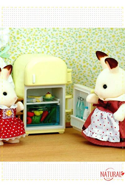 OMZ Çikolata Kulaklı Tavşan Anne ve Buzdolabı Seti Kız Cocuk Erkek Cocuk Egit...