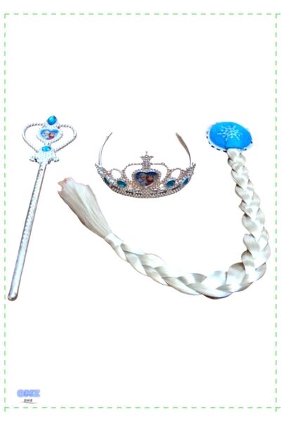OMZ Karlar Ülkesi Frozen Elsa Anna Sihirli Asa Saç Taç Seti Kız Erkek Cocuk E...