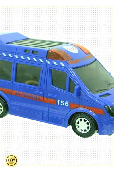 OMZ Işıklı Sesli Pilli Jandarma Arabası Erkek Cocuk Montessori Geliştiren Egi...