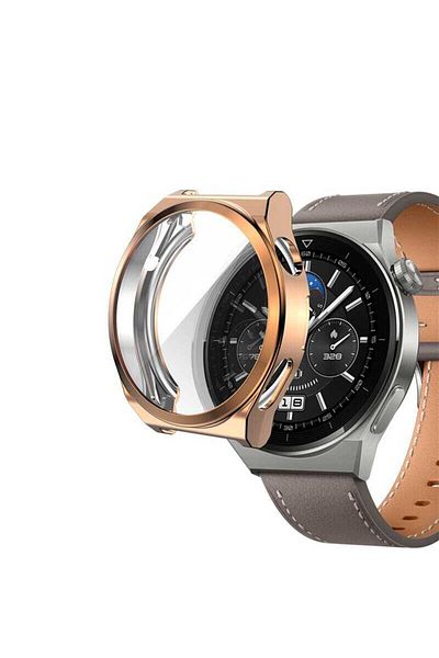 noktaks Huawei Watch Gt 3 Pro 46mm Compatible 360 Case and Screen Protector Watch Gard 02 Protective Silicone
