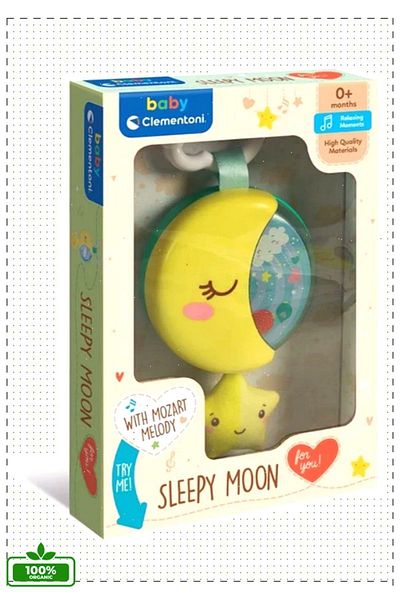 OMZ Melodic Moon Music Box for Boys and Girls - Natural Montessori Toys