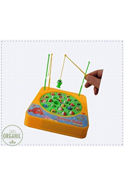 OMZ Kırmızı Balık Gölde Pilli Müzikli Balık Tutma Oyunu Erkek Kız Egitici Mon...