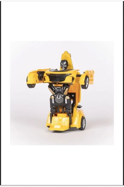 ZEYSHOPİNG Erkek Cocuk Oyuncak Transforms Robota Dönüşen Çek Bırak Araba Sarı