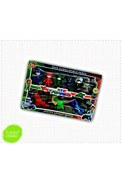 OMZ Oyuncak Pjmasks Arabalı Figür Seti 9 Parça Oyuncak Pijamaskeliler Figür Erkek Cocuk Egitici Oyuncak