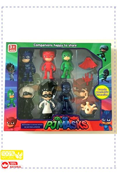 OMZ 10'lu Pijamaskeliler Figür Seti Kız Cocuk Erkek Cocuk Oyuncak Egitici Oyu...
