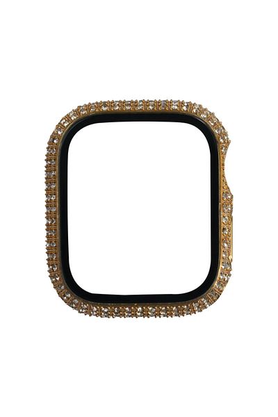 noktaks Apple Watch 7 41mm Compatible 360 Case and Screen Protector Edges with Rhinestone Hard Pc Watch Gard 24