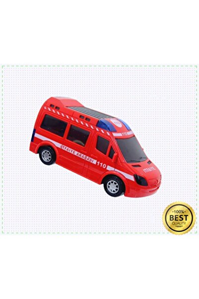 OMZ Işıklı Sesli Pilli Itfaiye Arabası Kız Erkek Cocuk Oyuncak Egitici Oyuncak Montessori Oyuncaklar